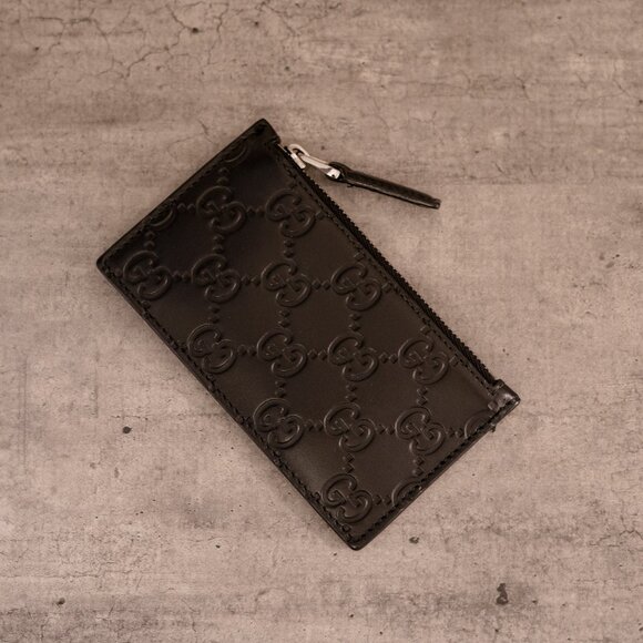 Gucci Guccissima Wallet with Zipper in Black - Picture 2 of 4